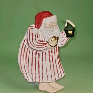 Department 56 Santa Claus Striped Pajamas Christmas Tree Ornament Vintage